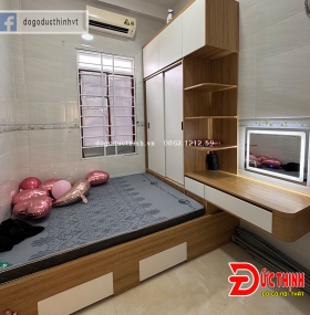 Thi công trọn bộ phòng ngủ gỗ công nghiệp tại xã Phước Tỉnh TP Hồ Chí Minh - Công trình nhà anh An Nguyễn