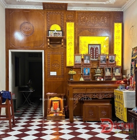 Thi công trọn gói không gian phòng thờ cho chị Thu ở Phước Hải