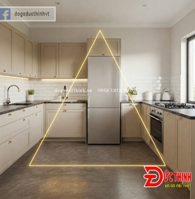 Tam Giác Bếp Lý Tưởng – Bí Quyết Thiết Kế Không Gian Bếp Khoa Học, Tiện Nghi