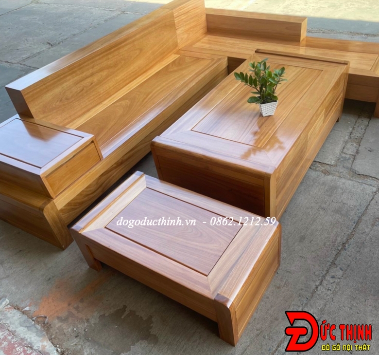 SOFA GỖ ĐỎ - GÓC CHỮ L 
