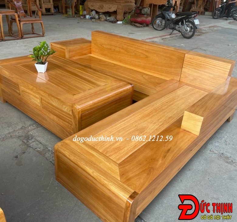 SOFA GỖ ĐỎ - GÓC CHỮ L 