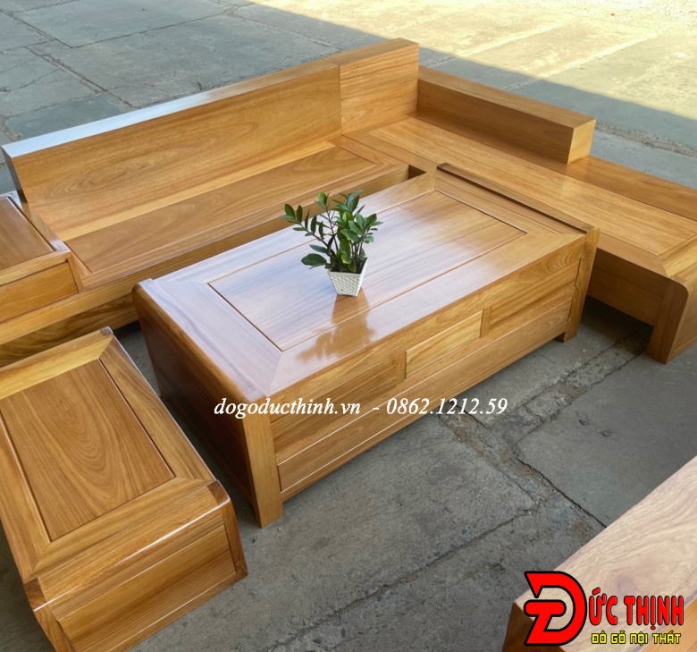 SOFA GỖ ĐỎ - GÓC CHỮ L 