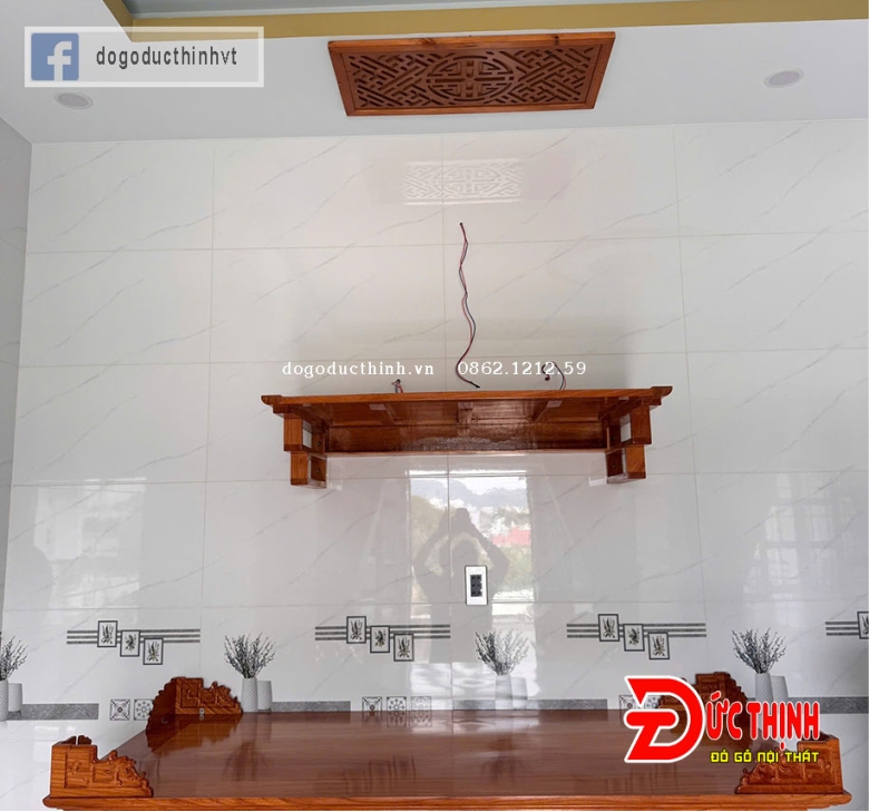 Án Gian thờ gỗ đỏ 175 - nhất cấp - NGŨ PHÚC