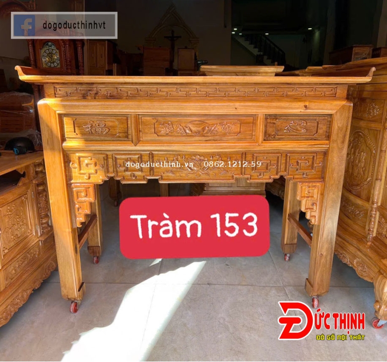Án Gian thờ gỗ tràm 153- nhất cấp 