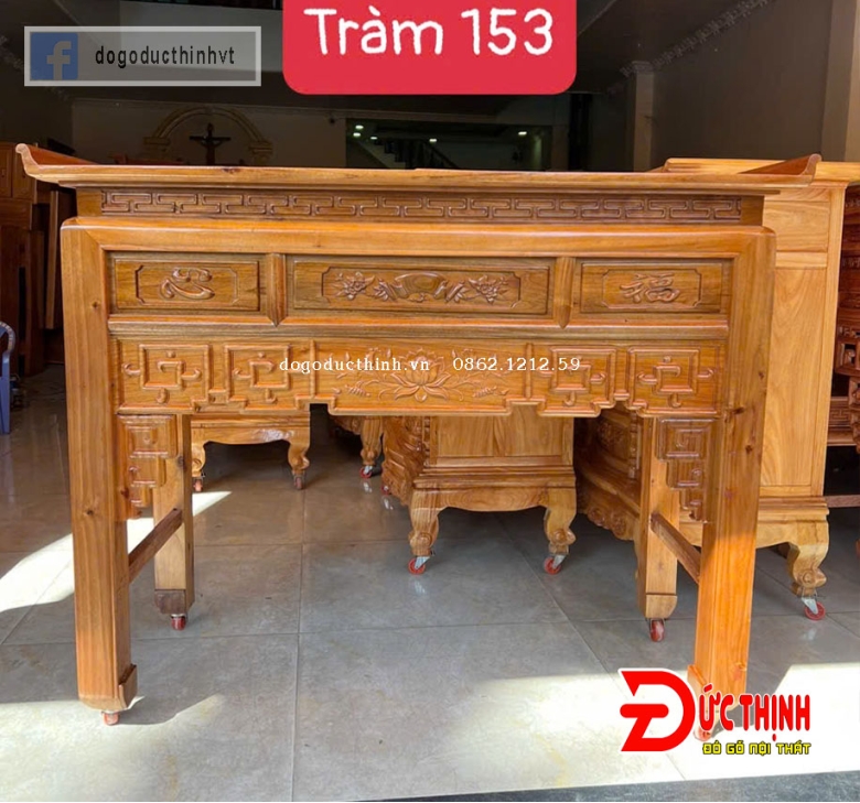 Án Gian thờ gỗ tràm 153- nhất cấp 
