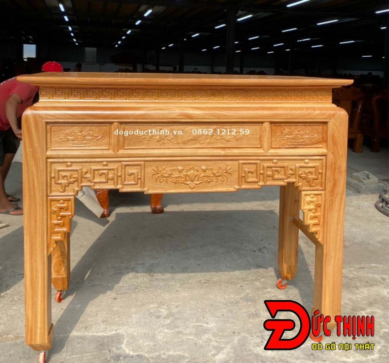 Án Gian thờ gỗ đỏ nhị cấp 175 - Mẫu ngũ phúc