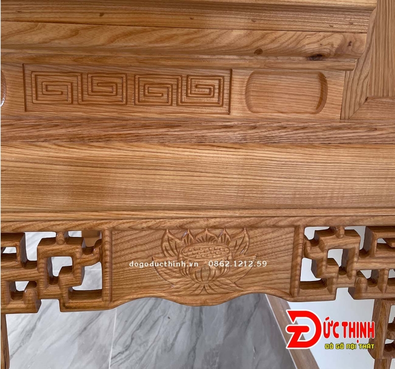 Án gian thờ gỗ sồi 2 tầng 153
