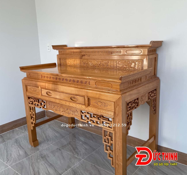 Án gian thờ gỗ sồi 2 tầng 153
