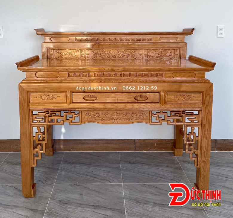 Án gian thờ gỗ sồi 2 tầng 153