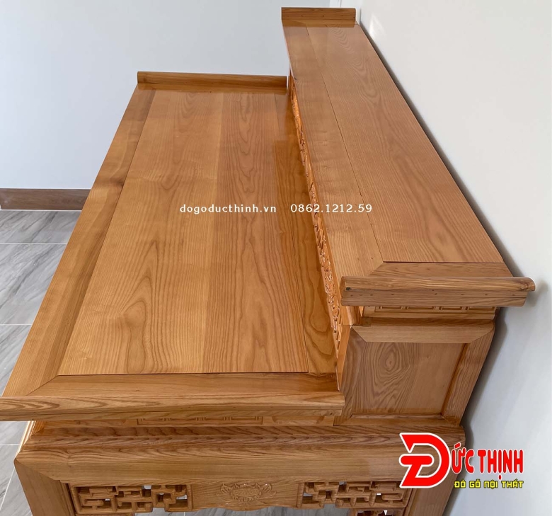 Án gian thờ gỗ sồi 2 tầng 153