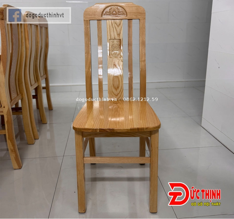 Bàn ăn gỗ sồi - Oval - 6 ghế