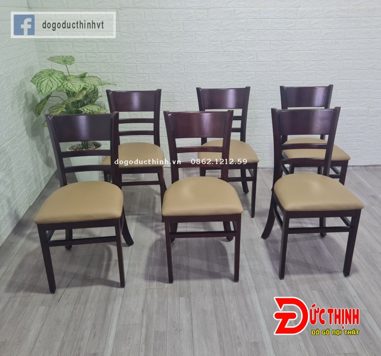 Bàn ăn Cabin - 6 Ghế - Màu nâu