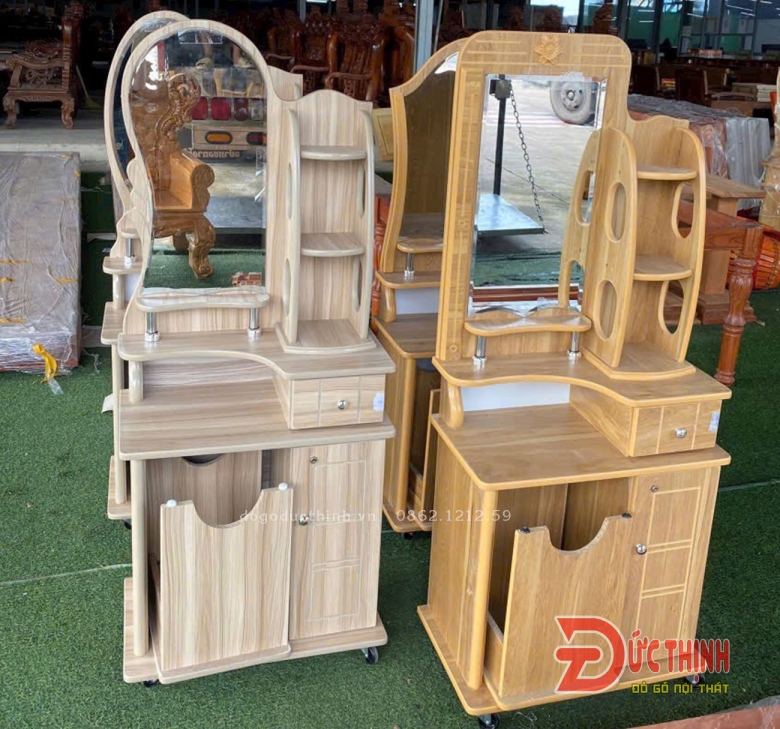Bàn trang điểm gỗ MDF hiện đại nhỏ gọn