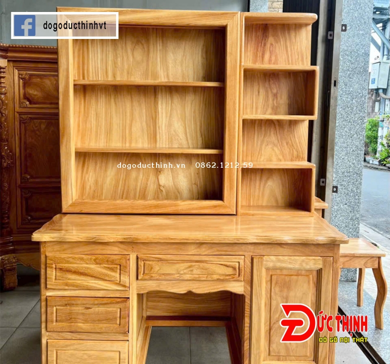 Bàn phấn gỗ đỏ 1m20 - Cánh trượt