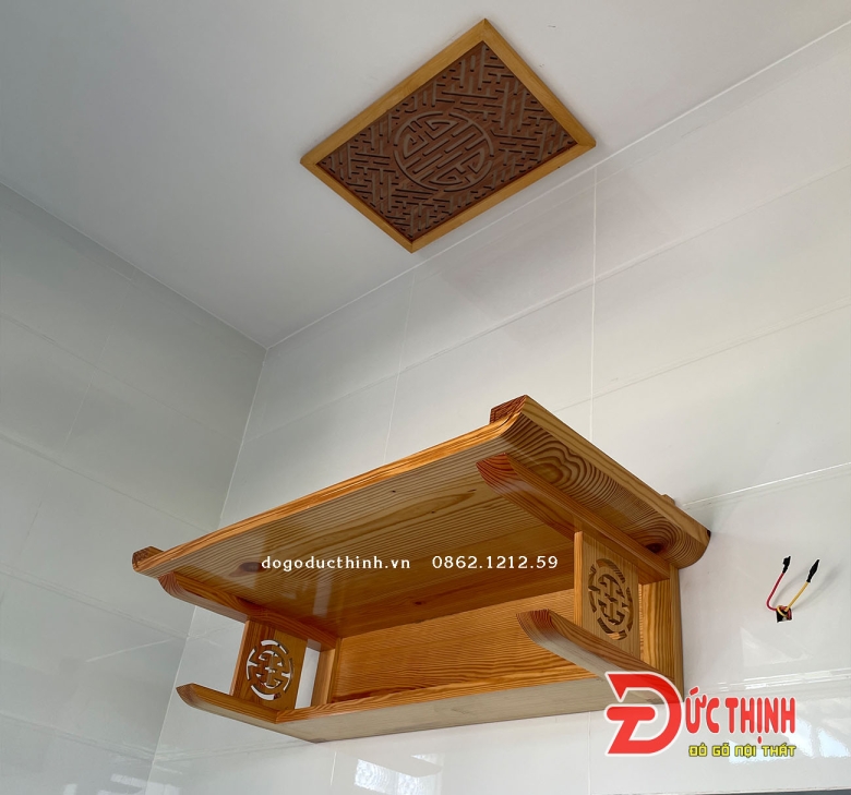 Bàn thờ Quan Âm gỗ thông mẫu BT401
