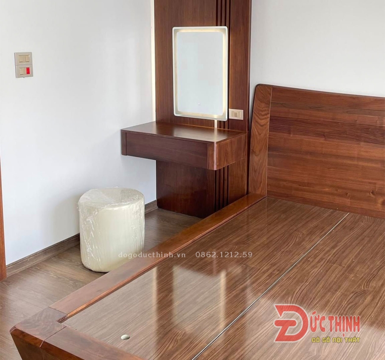 Combo phòng ngủ gỗ óc Chó hiện đại - sang trọng