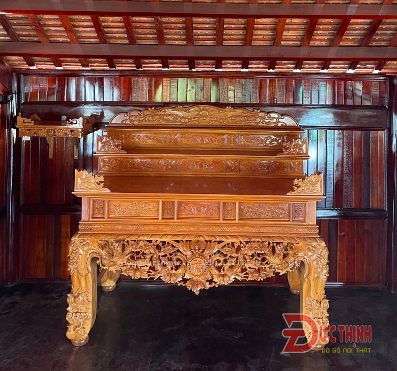 Trọn bộ phòng thờ gỗ đỏ cao cấp