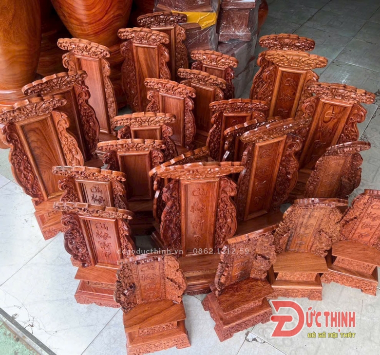 Bài vị cửu huyền thất tổ gỗ hương đá