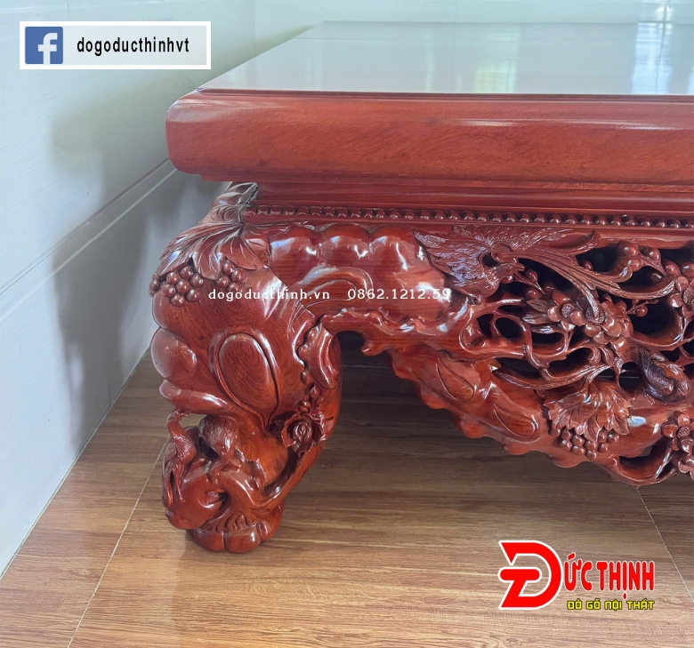 Sập gõ đỏ Việt - Sập chân quỳ