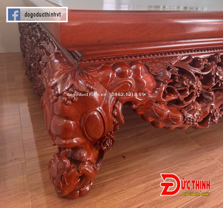 Sập gõ đỏ Việt - Sập chân quỳ