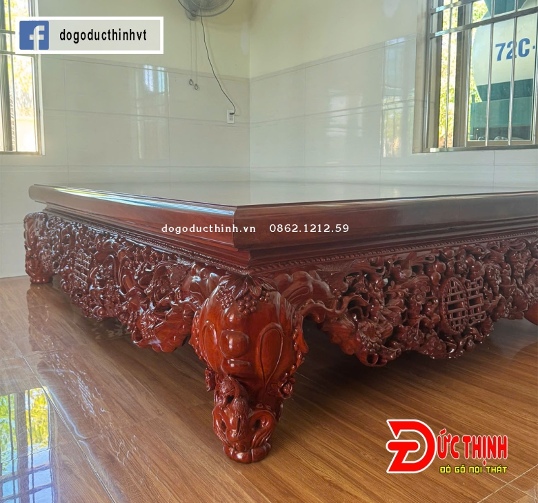 Sập gõ đỏ Việt - Sập chân quỳ