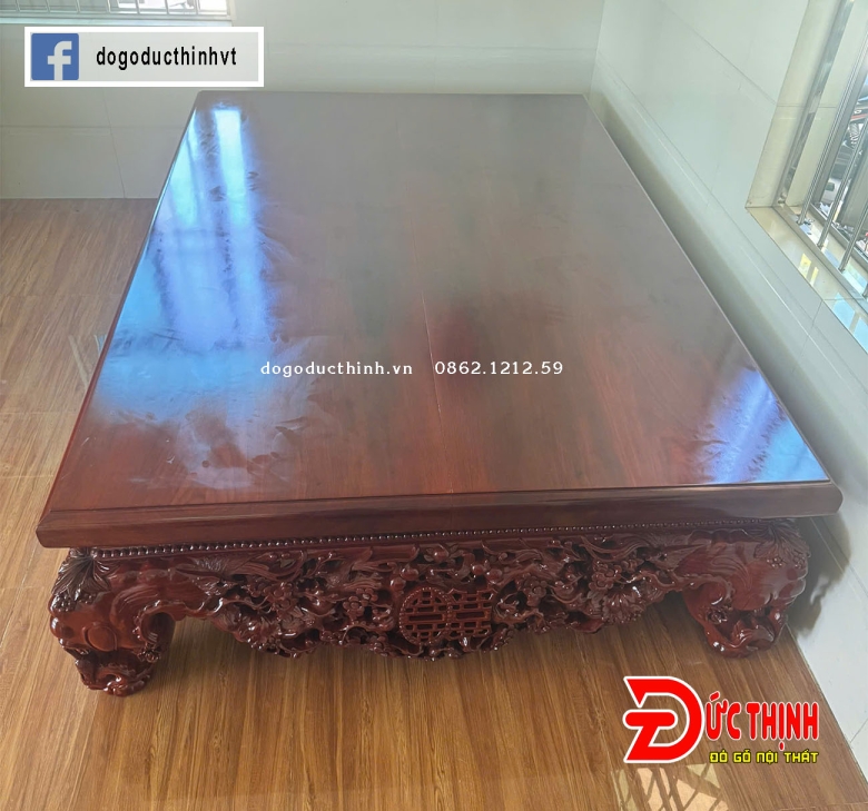 Sập gõ đỏ Việt - Sập chân quỳ