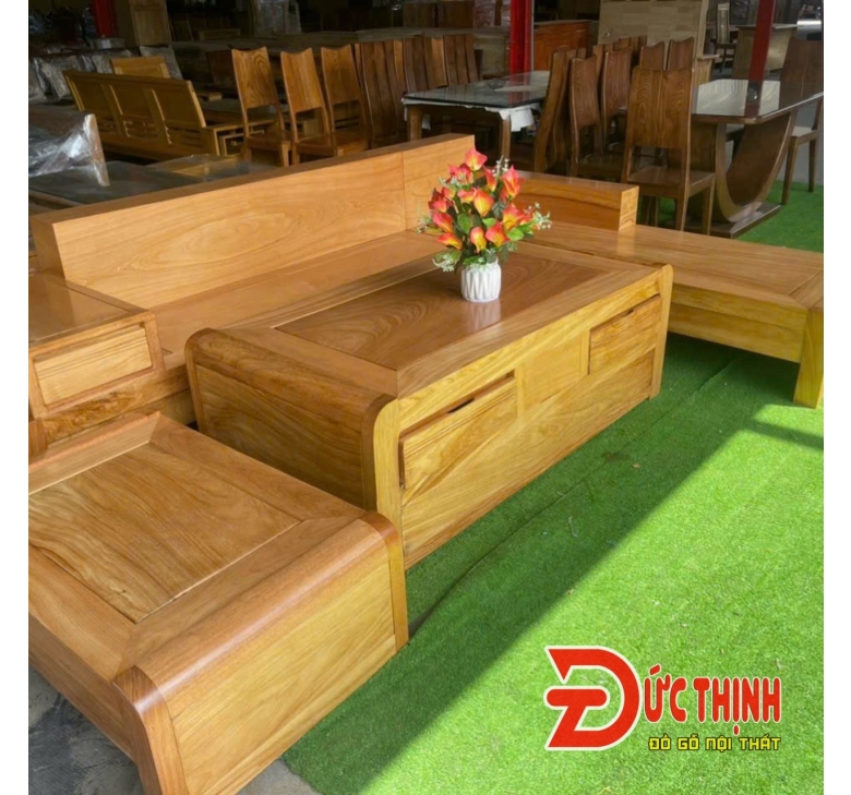 SOFA GỖ ĐỎ - GÓC CHỮ L 
