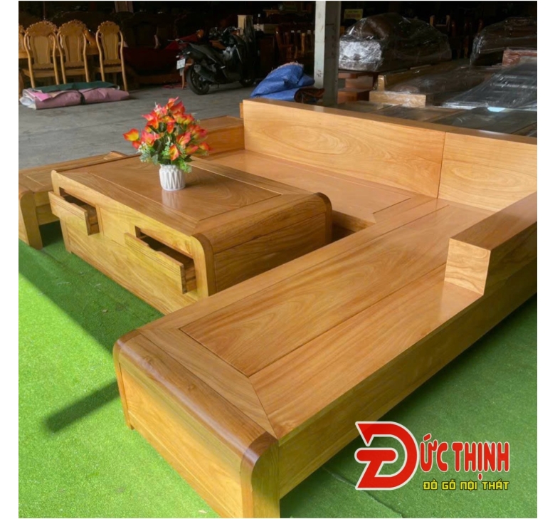 SOFA GỖ ĐỎ - GÓC CHỮ L 