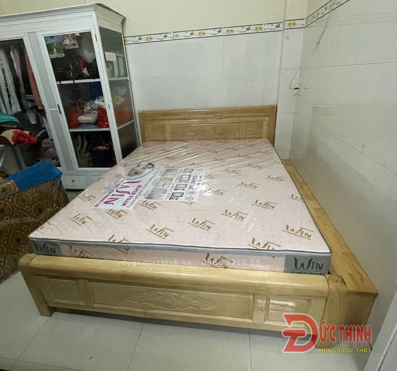 Giường gỗ sồi - Giường ngủ giá rẻ - giá sỉ