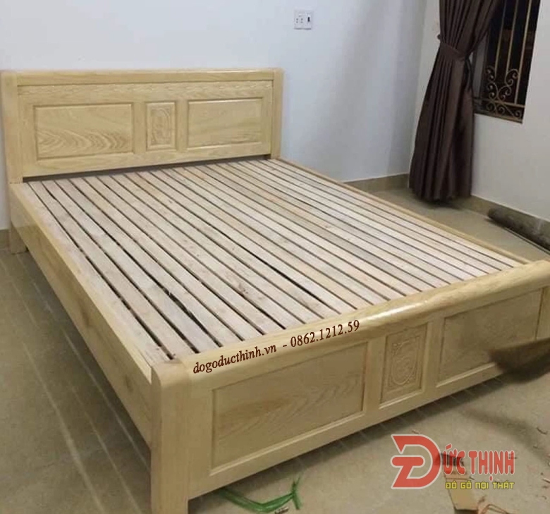 Giường gỗ sồi - Giường ngủ giá rẻ - giá sỉ