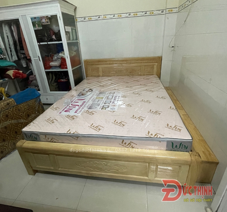 Giường gỗ sồi - Giường ngủ giá rẻ - giá sỉ