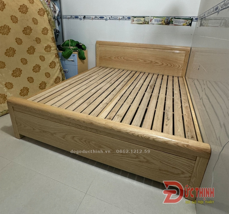 Giường gỗ sồi - Giường ngủ giá rẻ - giá sỉ