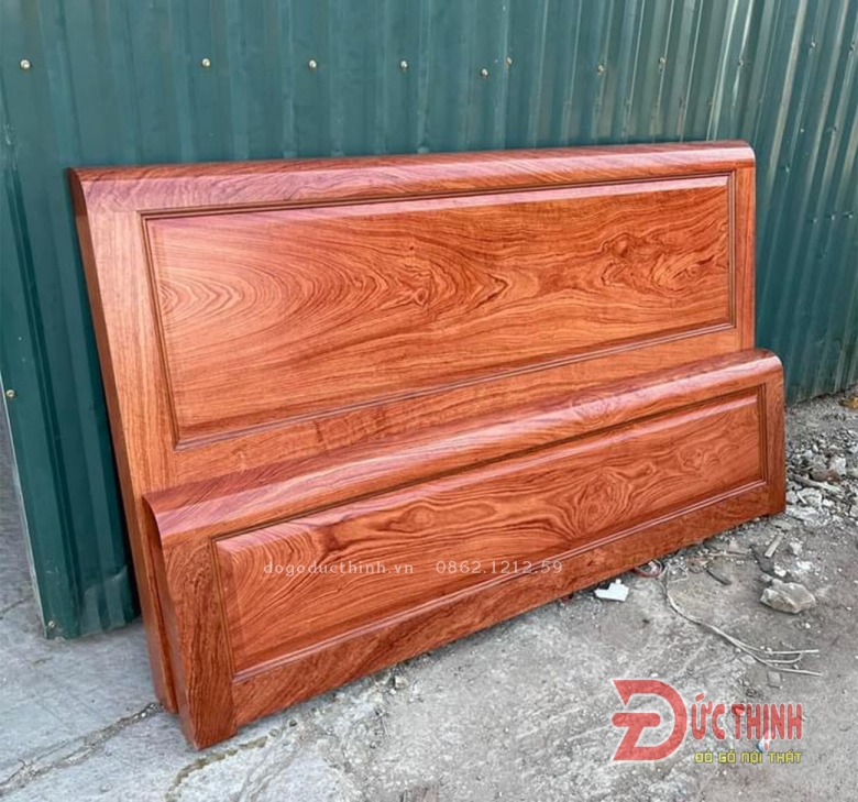 Giường Ngủ Gỗ Hương Đá Có Ngăn Kéo, Vạt Phản
