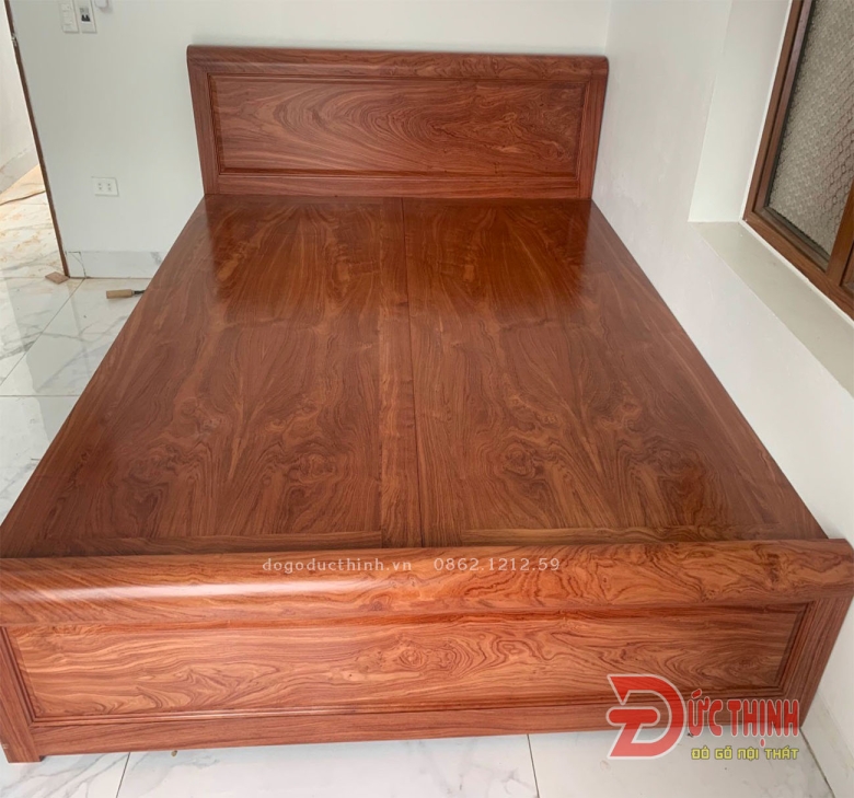 Giường Ngủ Gỗ Hương Đá Có Ngăn Kéo, Vạt Phản