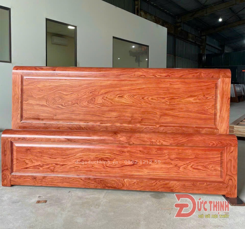 Giường Ngủ Gỗ Hương Đá Có Ngăn Kéo, Vạt Phản