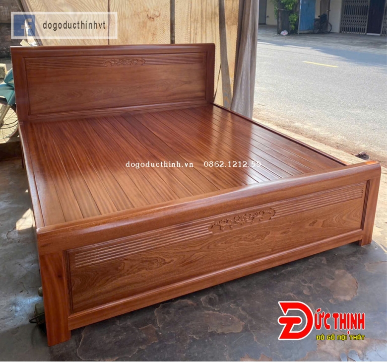 Giường ngủ hiện đại gỗ lát - vạt phản nan