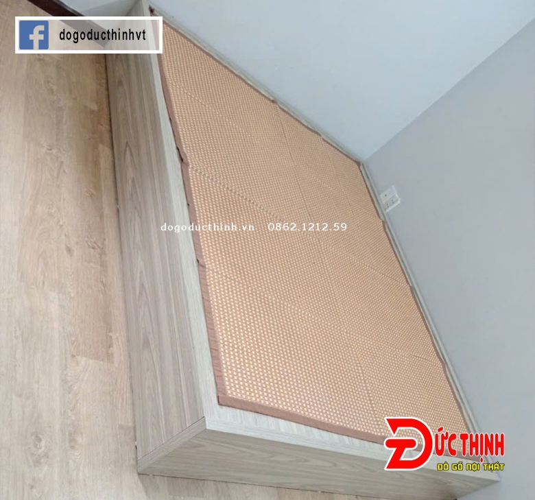 Giường ngủ gỗ MDF hiện đại - mẫu kiểu Nhật