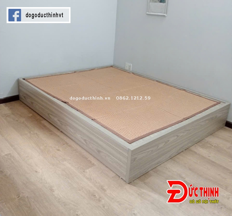 Giường ngủ gỗ MDF hiện đại - mẫu kiểu Nhật