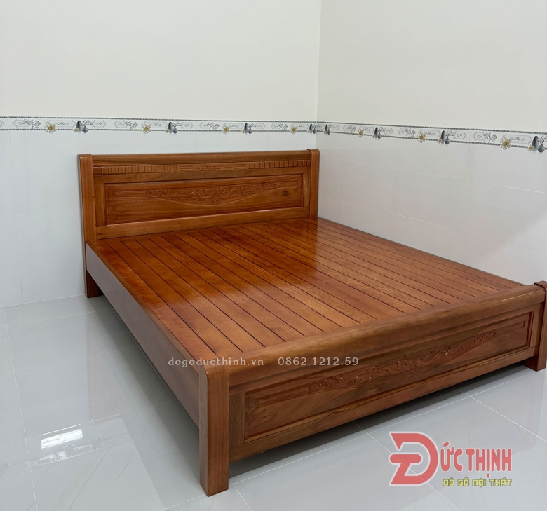 GIƯỜNG GỖ XOAN ĐÀO - MẪU THIÊN NGA - VẠT PHẢN NAN