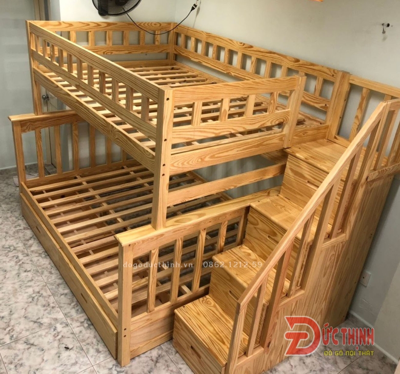 Giường Tầng Cao Cấp LUX mẫu BS USA 1M2/1M4
