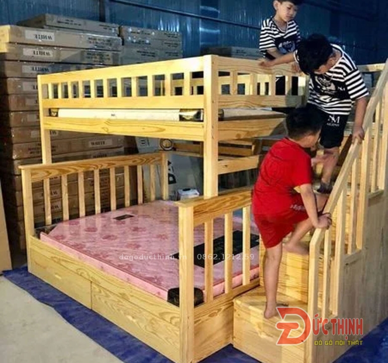 Giường Tầng Cao Cấp LUX mẫu BS USA 1M2/1M4