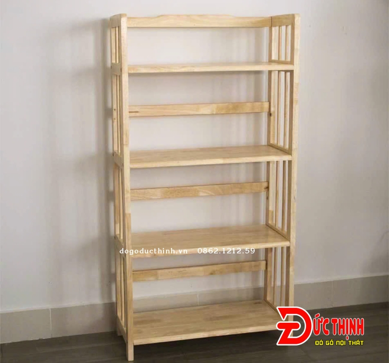 Kệ để đồ trang trí gỗ cao su 4 tầng (2 màu)