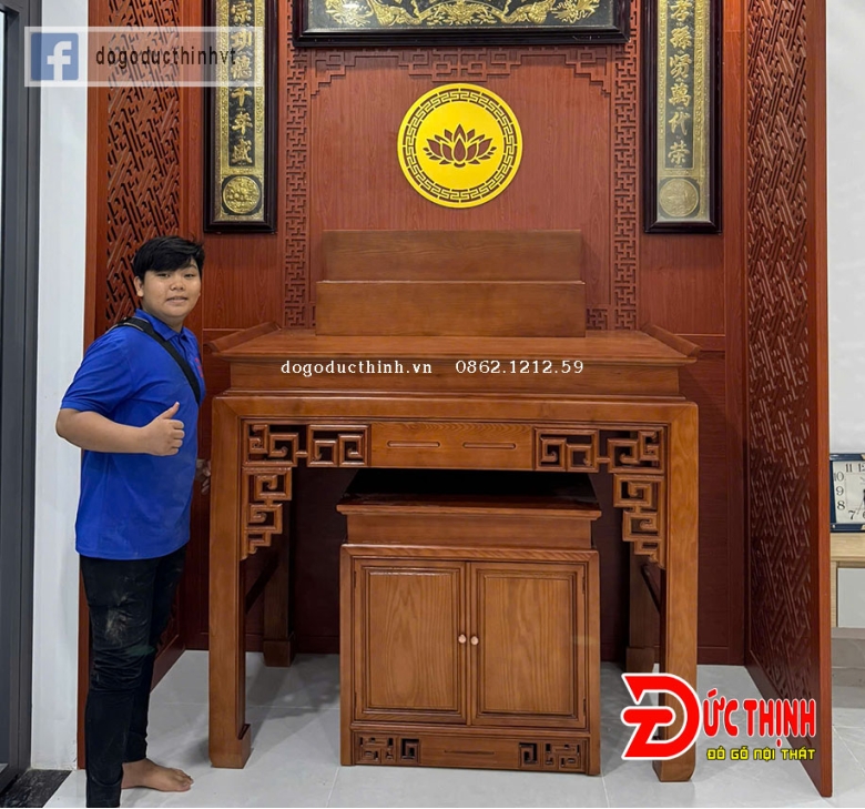 Bảng giá thi công vách phòng thờ gỗ công nghiệp MDF lõi xanh mới nhất 2026