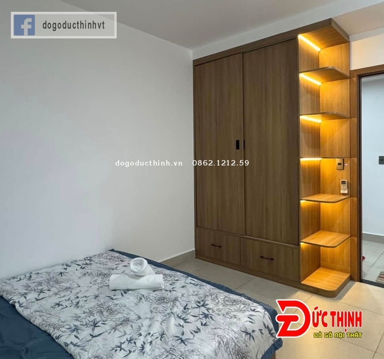 Mẫu tủ quần áo MDF thiết kế theo yêu cầu
