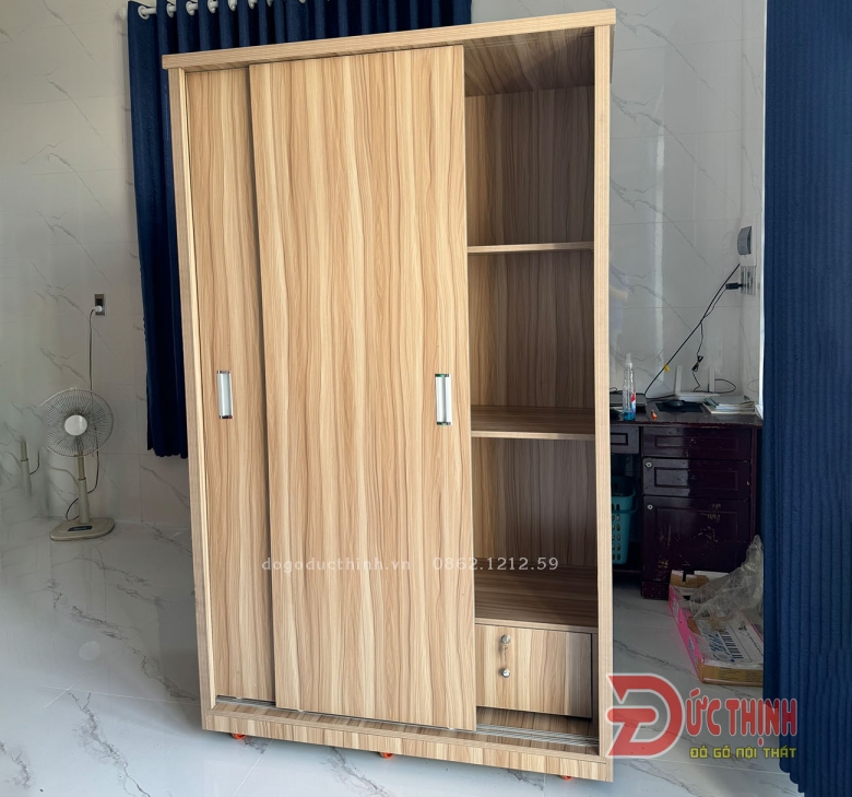 Tủ quần áo gỗ MDF cánh trượt (cánh lùa)