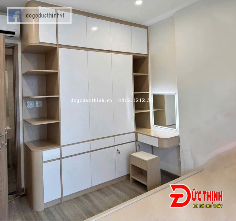 Mẫu tủ quần áo MDF thiết kế theo yêu cầu