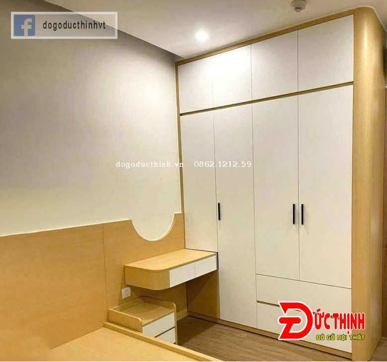 Mẫu tủ quần áo MDF thiết kế theo yêu cầu