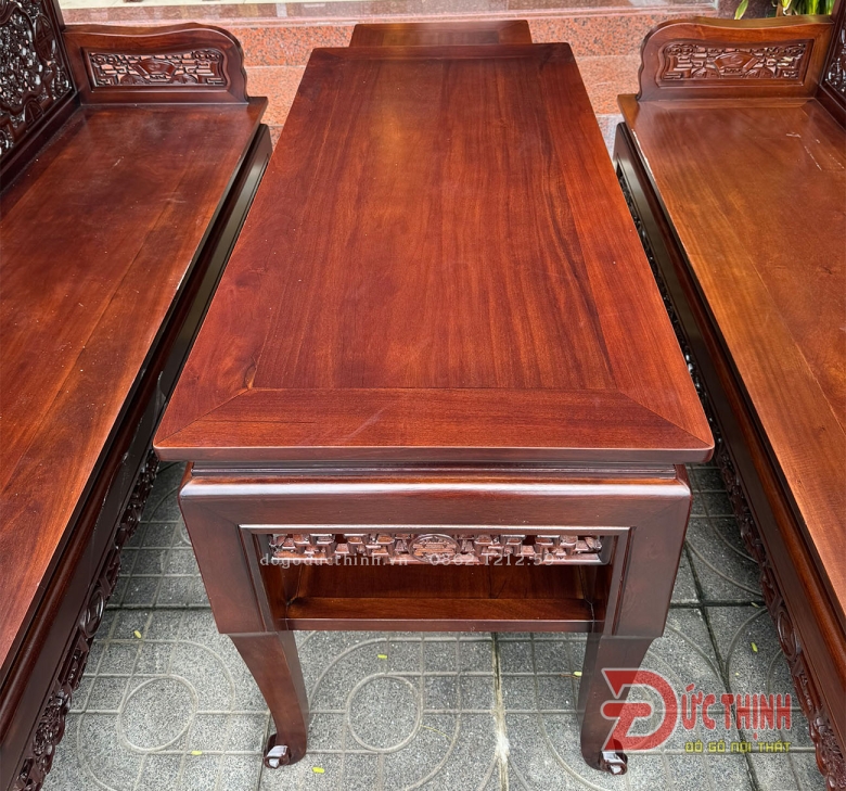 Bộ bàn ghế trường kỷ gỗ căm xe zin 100% siêu VIP