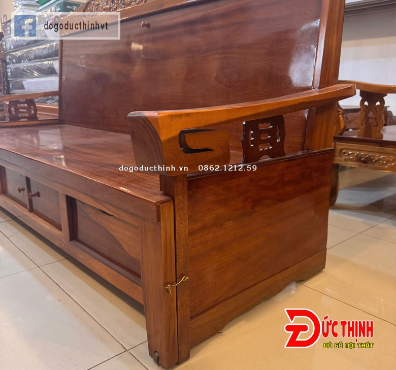 Trường kỷ kéo gỗ Quỷnh
